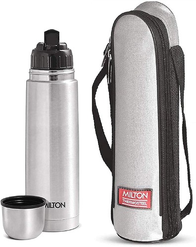 Milton 1000ml Double Walled Vacuum Insulated Thermosteel Flip Lid Flask Silver Ebay