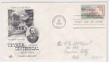 TurtlesTradingPost-&nbsp;Nevada Statehood #1248- 1964 FDC Artcraft Cachet