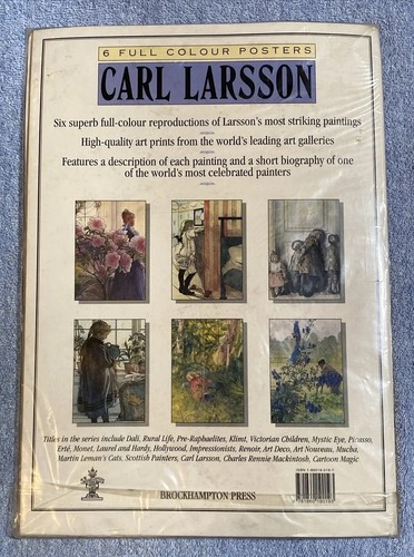 Vintage 1996 Sealed Carl Larsson 6 Full Colour Frame Ready Posters~17” X 12” - Picture 2 of 11