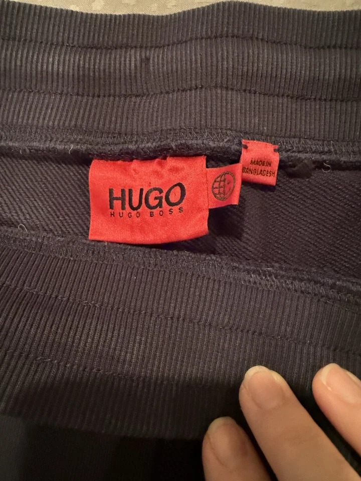 Pantalones deportivos deportivos deportivos Hugo Boss azul marino con cordones cómodos XL Foto 4 de 4