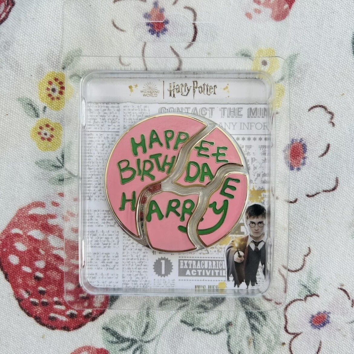 Collana Harry Potter Happee Birthdae Harry Con Ciondolo Torta E Catena Oro - Gioiello Ufficiale Per Fan