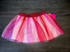 Toddler Girls Red  Pink Tulle Tutu Valentines Day Skirt 2T 3T