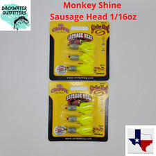 Mr Crappie Sausage Head 1/16oz Monkey Shine 2pks w/ 3pcs each Panfish, Crappie