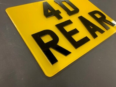 4D 11x8 Acrylic Taxi Trailer Caravan Bike Van road legal Number