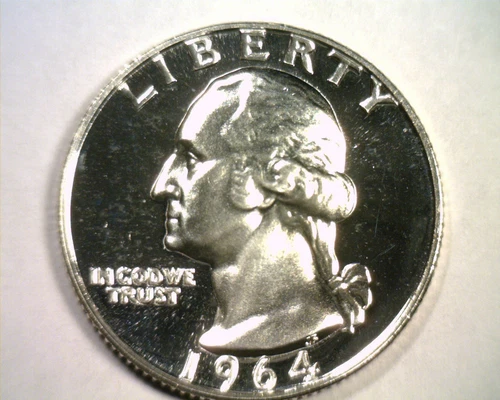 1964 WASHINGTON QUARTER SUPERB PROOF CAMEO SUPERB PR CAM NICE ORIGINAL COIN
