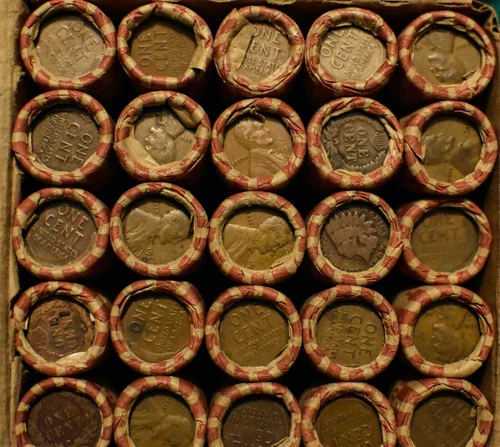 1859 to 1958 ROLL of LINCOLN WHEAT/ INDIAN HEAD PENNIES