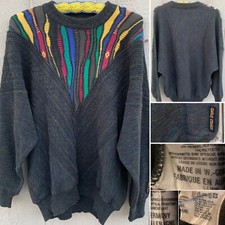 Vintage Carlo Colucci sweater made in W Germany 80s 1980s size L/XL