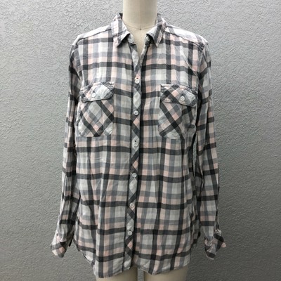 Shirt Top Womens XL Multicolor Plaid 