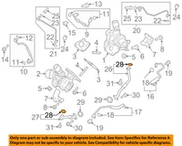 FORD OEM Turbocharger Turbo-Oil Return Tube Gasket FT4Z6N652E (For: More than one vehicle)