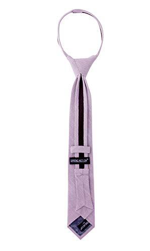 Boys' Linen Blend Necktie Large Dusty Lavender - Picture 2 of 6