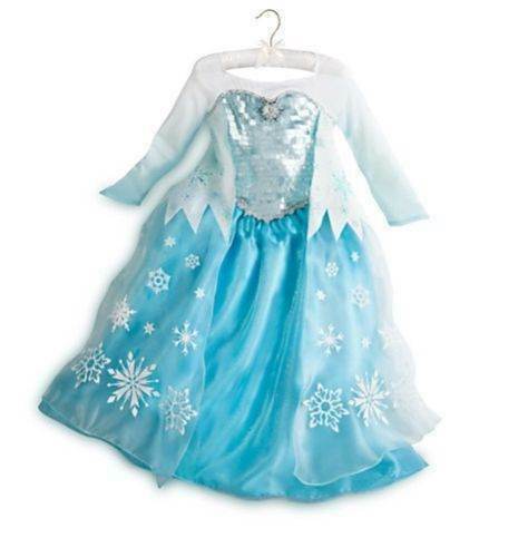 Disney Store Frozen Reina Elsa Disfraz Vestido M 7/8 auténticas | eBay