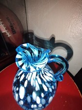 Vintage Turquoise Blue Vase 7x5"