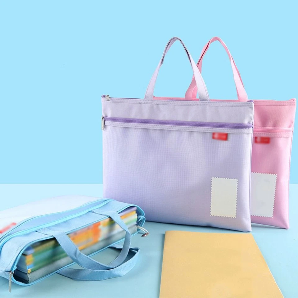 Tragbare Reißverschluss Oxford Stoff Wasserdicht Kunst Aufbewahrungstasche Business Tragbare Tasche