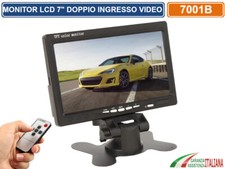 MONITOR LCD TFT  7' POLLICI CON TELECOMANDO E SUPPORTO DOPPIO INGRESSO VIDEO