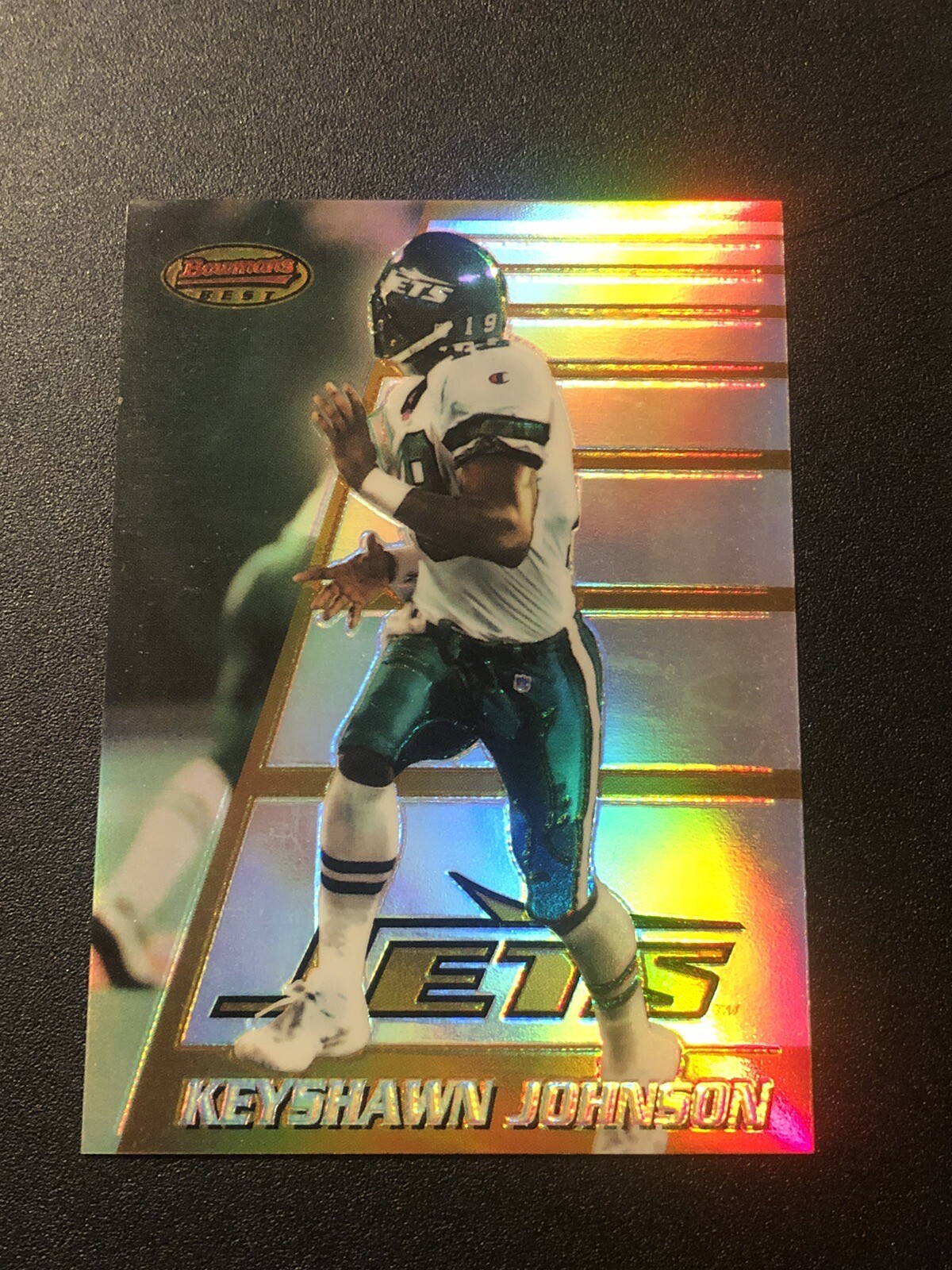 1996 Bowman’s Best Refractor Keyshawn Johnson Rookie #180