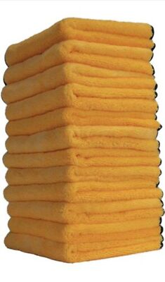 16x16 Premium Microfiber Super Towels - 12-Pack Professional Grade Cleaning Cloths
