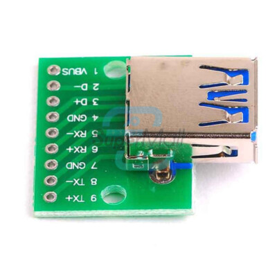 USB 3.0 3.1 Female to DIP Adapter PCB Module Connector Converter For Arduino DIY