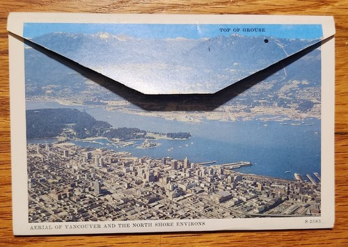 Grouse Mountain Skyride Vancouver Canada Postcard Folder 1960s Natural Color - Picture 2 of 2