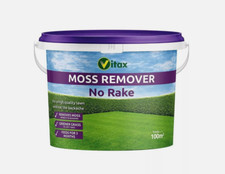 Vitax Moss Remover No Rake Fertiliser Lawn Food Coverage 100m2 - 5kg