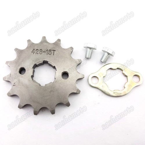 428 15 T 20mm Front Engine Sprocket Gear Pit Dirt Trail Motor Bike ATV CRF XR 50 - Picture 2 of 2