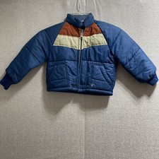 Vintage Boys Cal Craft Puffer Jacket Made In USA Distressed Movie Prop Stranger