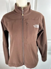 Womens The North Face Apex  Jacket Coat Soft shell Fleece Lined  Brown Medium