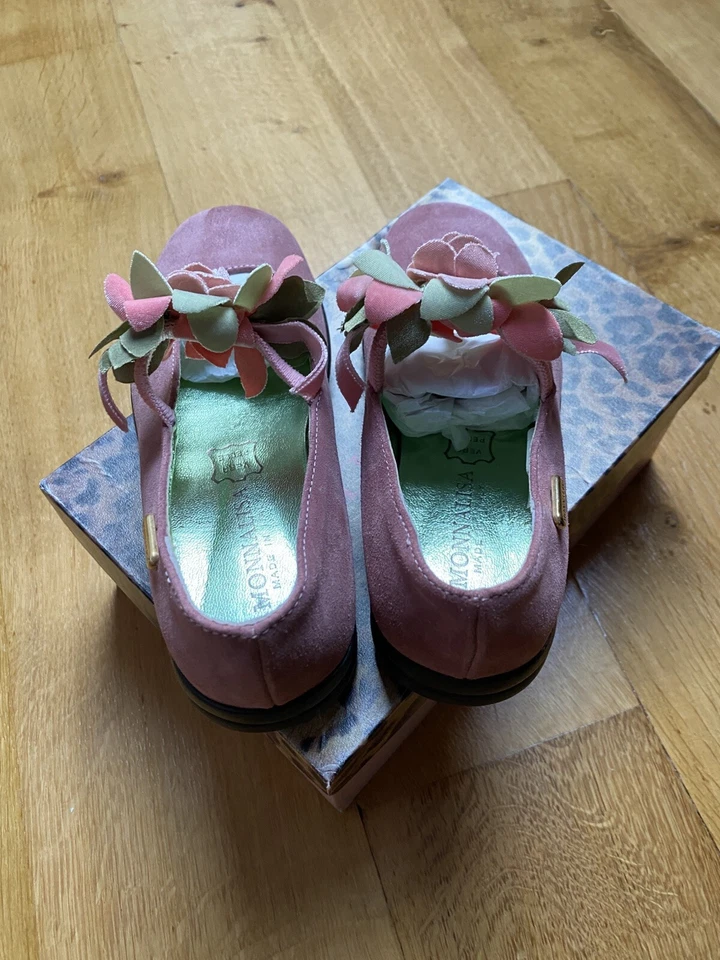 Scarpe Monnalisa Mary Jane da bambina taglia UK 1 EU33 nuove con etichette - Immagine 4 di 4