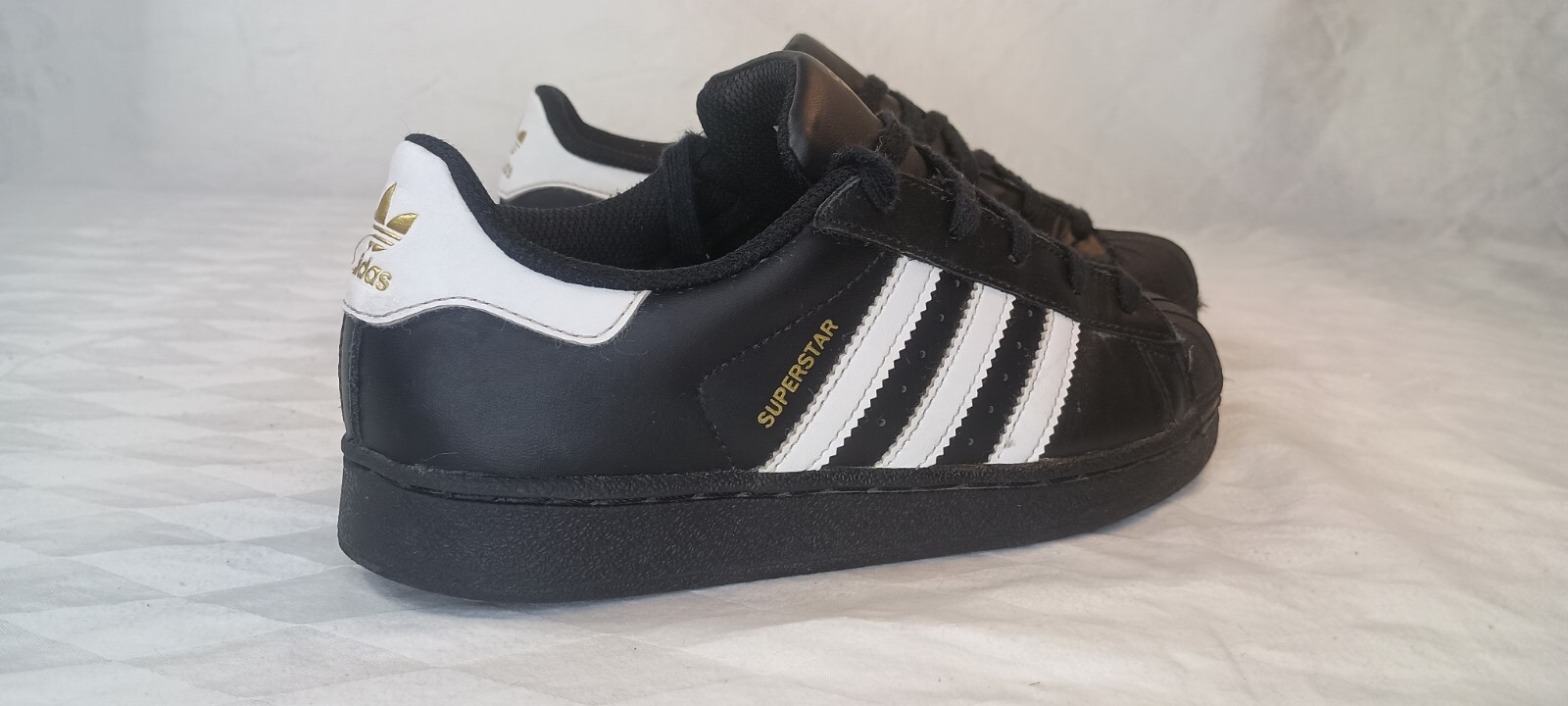 Adidas Kids Size 8  Superstar Foundation C Core Black/White BA8379 Boys image 9