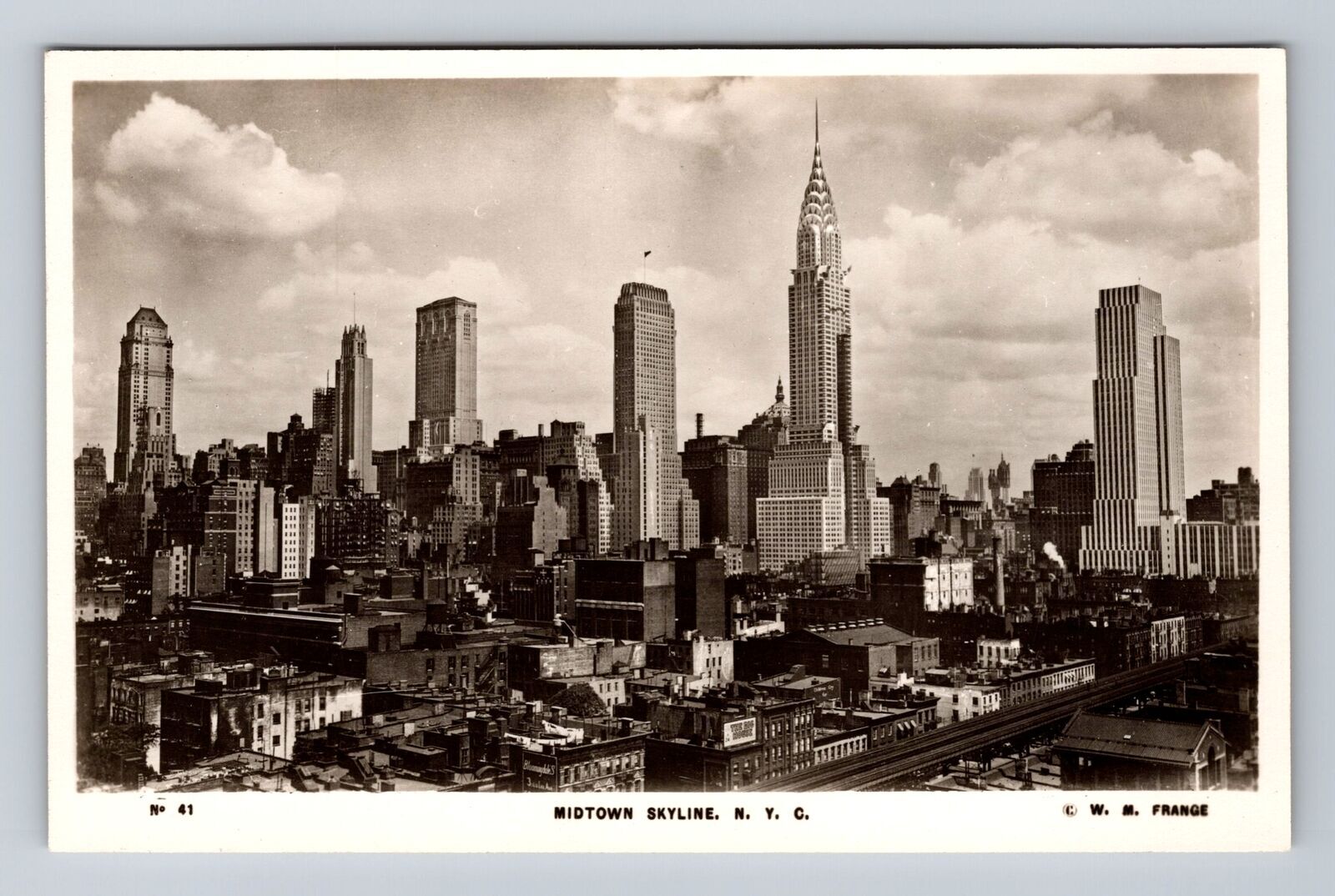 New York City NY, RPPC, Midtown Skyline, Souvenir, Vintage Postcard