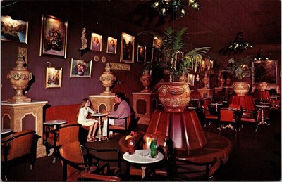 Kapok Tree Inn Art Gallery Lounge Fort Lauderdale Florida Chrome Postcard