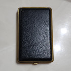 Colibri Vintage Black Textured Leather Cigarette Case Gold Tone Interior Germany