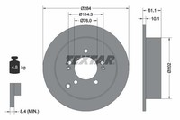 2X Textar Bremsscheibe 92134003 FüR Hyundai KIA