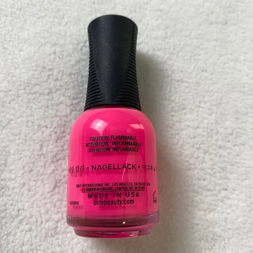Esmalte de uñas Orly Beach Cruiser laca rosa caliente manicura, pedicura RARO Foto 3 de 4