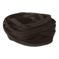 10pcs Leather Flat Lanyard 0.4", 99x0.15cm for Crafts, Dark Brown
