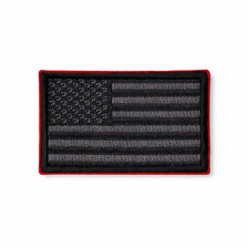 Black & Gray U.S.A Flag - Embroidered Patch – New- Made in U.S.A