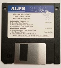 Alps MD 1000 Printer Driver Disc