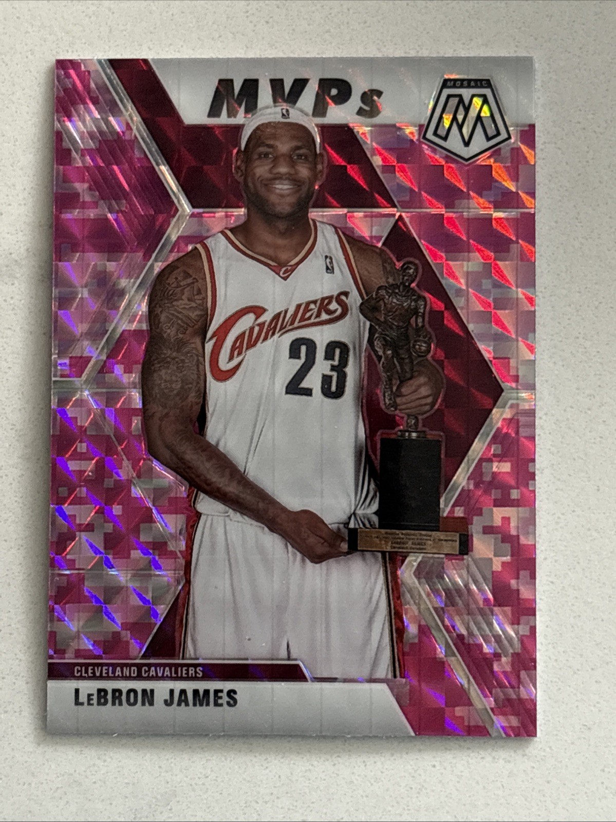 2019-20 Panini Mosaic MVPs LEBRON JAMES Pink Camo Prizm #298 Cavs Heat Lakers