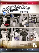 2015 Men's College World Series Program, Scorecard & Ticket Stub ~ NM