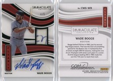 2023 Panini Immaculate Clearly Material Signatures Green /5 Wade Boggs Auto HOF