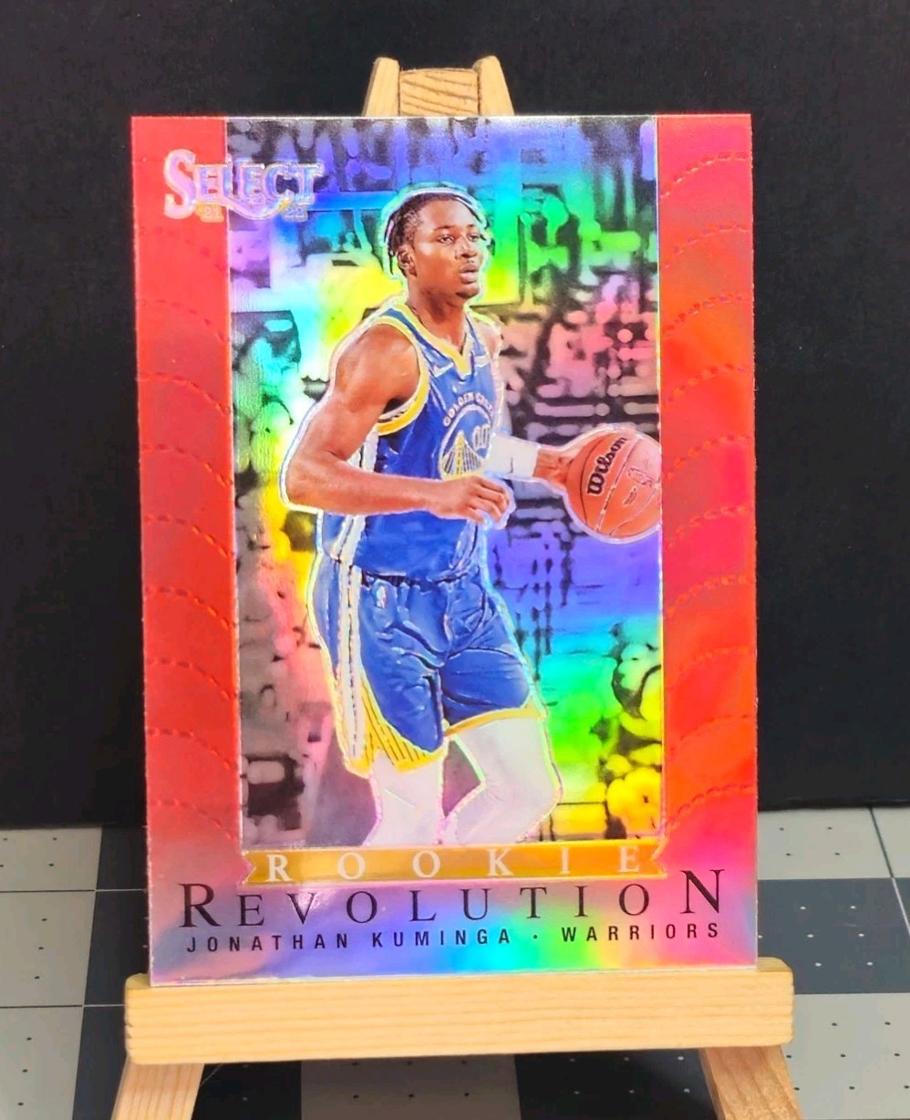 2021-22 Select #10 Jonathan Kuminga RC RED PRIZM Rookie Revolution Warriors