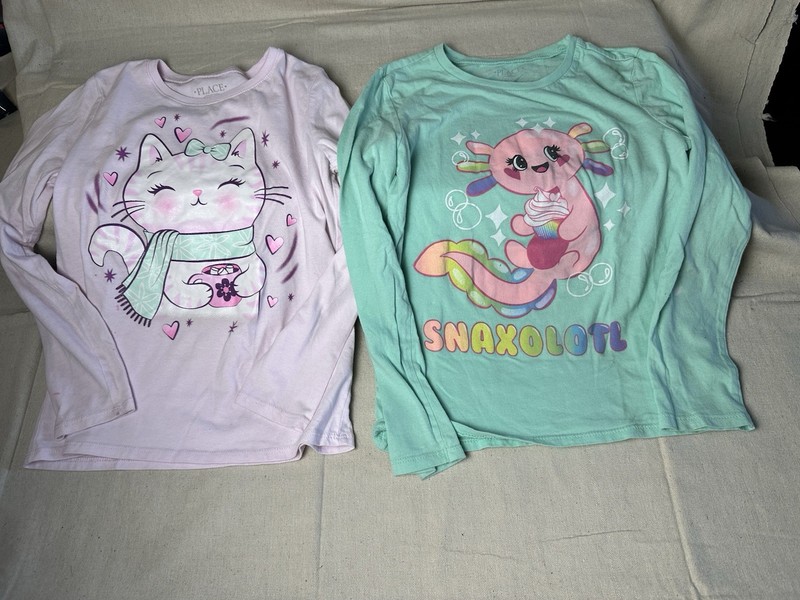 The Children’s Place Girls Long Sleeve Size M 7 8 Shirt 2 Pack