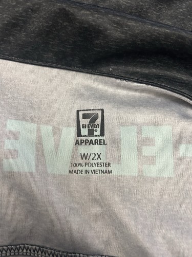 7 Eleven Polo W 2XL Black Employee Short Sleeve Shirt Uniform Green 7-11 - Picture 4 of 5