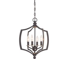 Minka Lavery Middletown, 4-Light Mini Chandelier, 240 Total Watts Downton Bronze