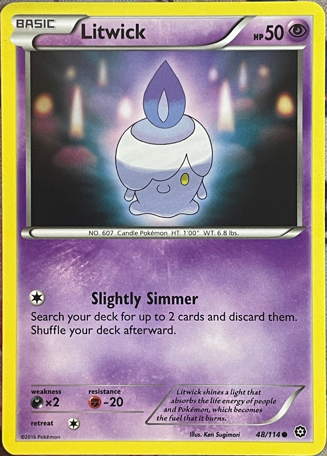 Litwick - 48/114 - XY Steam Siege Pokemon 2016