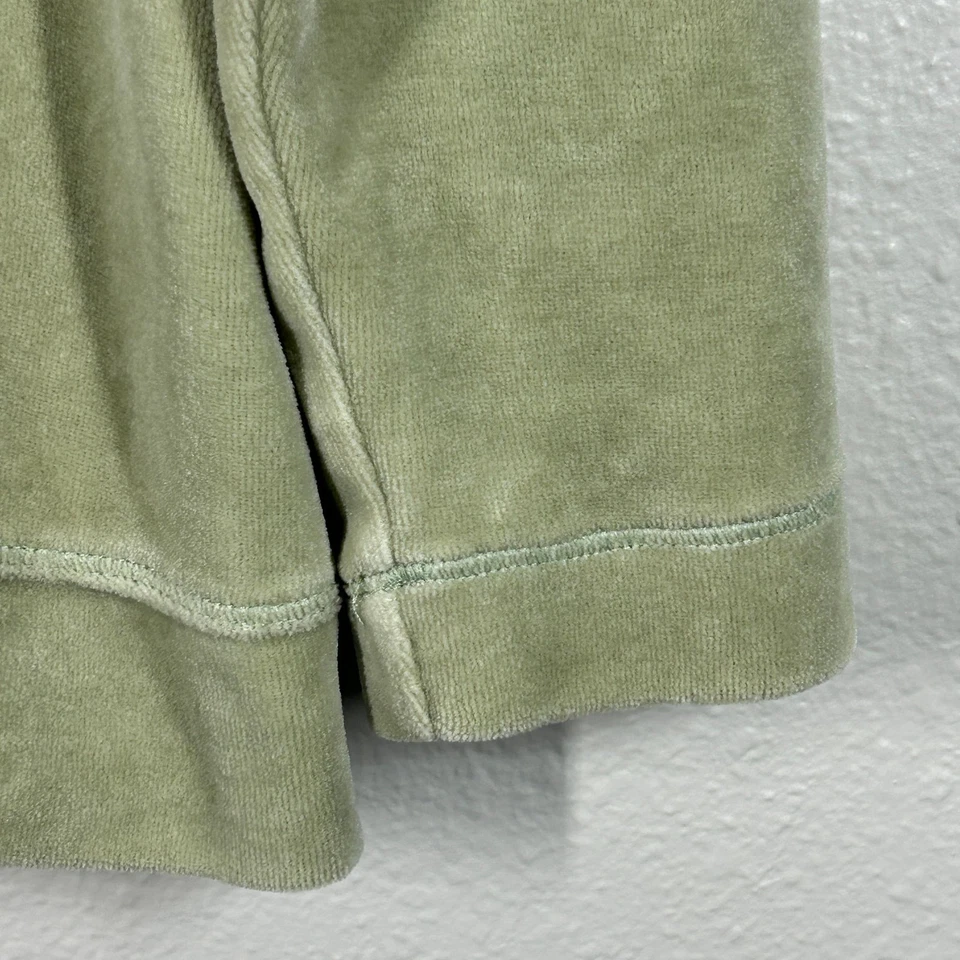 JJill Sweatshirt Womens XL Sage Green Velvet Pullover Crewneck Relaxed Fit - Image 3 of 4
