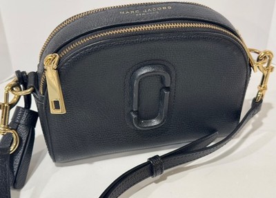 MARC JACOBS SHUTTER LEATHER CROSSBODY BAG BLACK WOMEN'S SHOULDER BAG