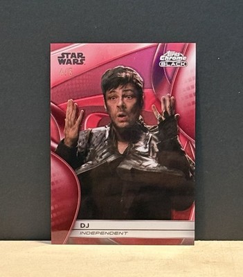 2025 Topps Chrome Black Smugglers Outpost DJ Red Refractor /5 Benicio Del Toro