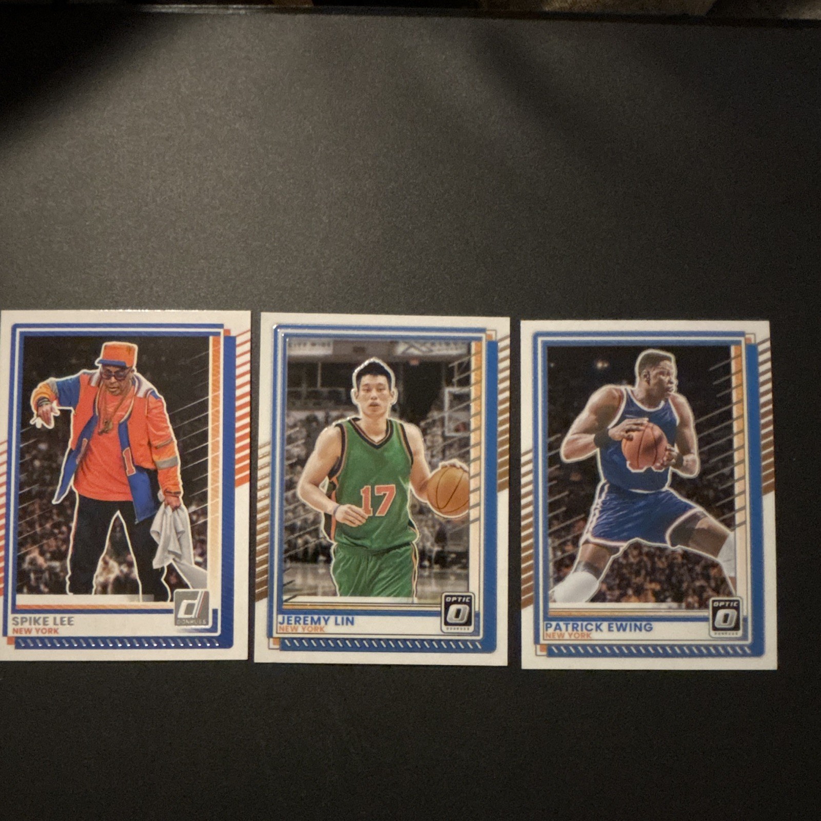 Panini 2017-18 Donruss Optic NBA 3-Card Lot Spike Lee Lin Ewing #200 #150 #125