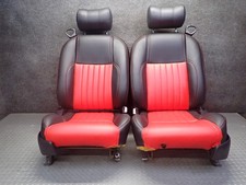 02-05 Ford Thunderbird Set Of 2 Front Left Right Leather Seat Red Black Oem 02-05 Ford Thunderbird Set Of 2 Front Left Right Leather Seat Red Black Oem