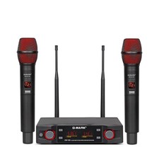 G-MARK Wireless Microphones, Professional Dual UHF Cordless Dynamic Mic Handh...